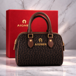 ⁦شنطة يد نسائية فاخرة AIGNER أيجنر – تصميم كلاسيكي – 4 ألوان⁩ - الصورة ⁦5⁩