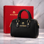 ⁦شنطة يد نسائية فاخرة AIGNER أيجنر – تصميم كلاسيكي – 4 ألوان⁩ - الصورة ⁦3⁩