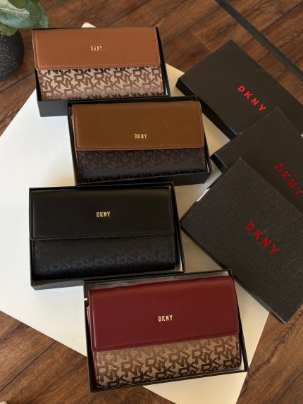 محفظة نسائية DKNY فاخرة بتصميم كلاسيكي – عدة ألوان